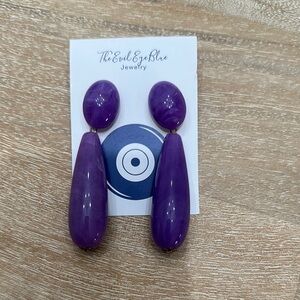 Purple Drop Earrings NWT